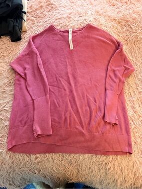 lululemon athletica Rose Pink Scoop Neck Knit Sweater
